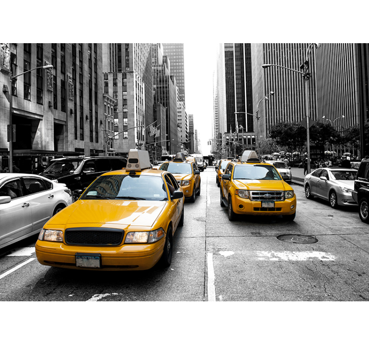 New york taxi new york falfestmény - TenStickers