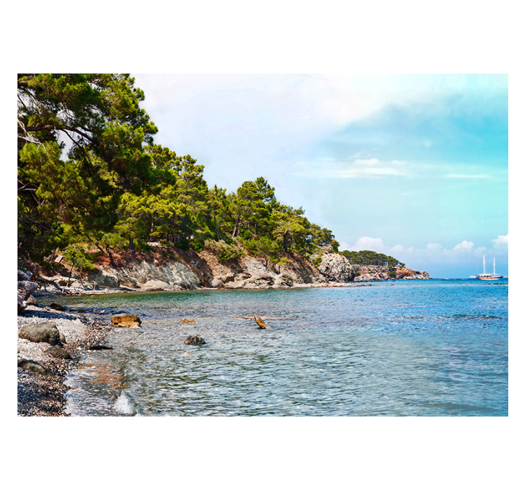 Antalya tengerparti tengeri falfestmény - TenStickers