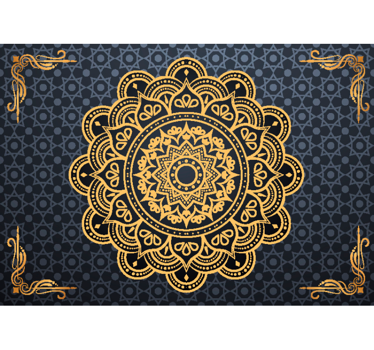 Arany mandala falfestmény - TenStickers