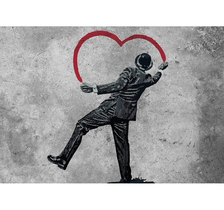 Banksy graffiti a fal művészet falfestmény - TenStickers