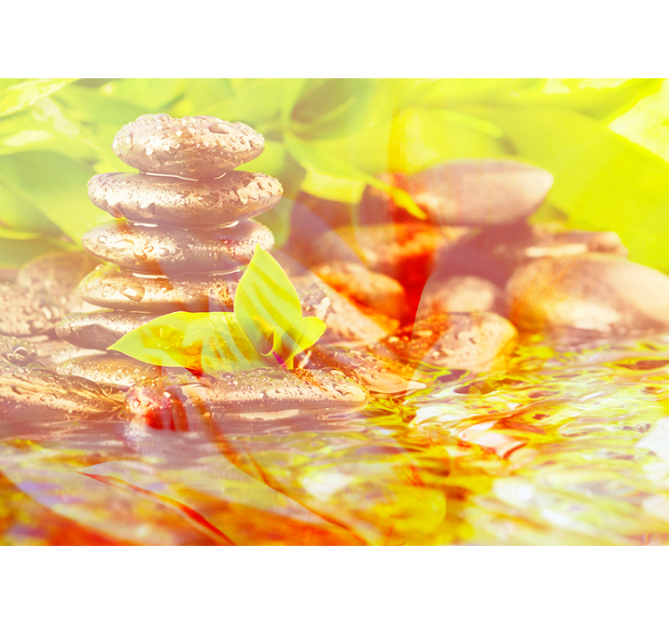 Fehér orchidea zen falfestmény - TenStickers