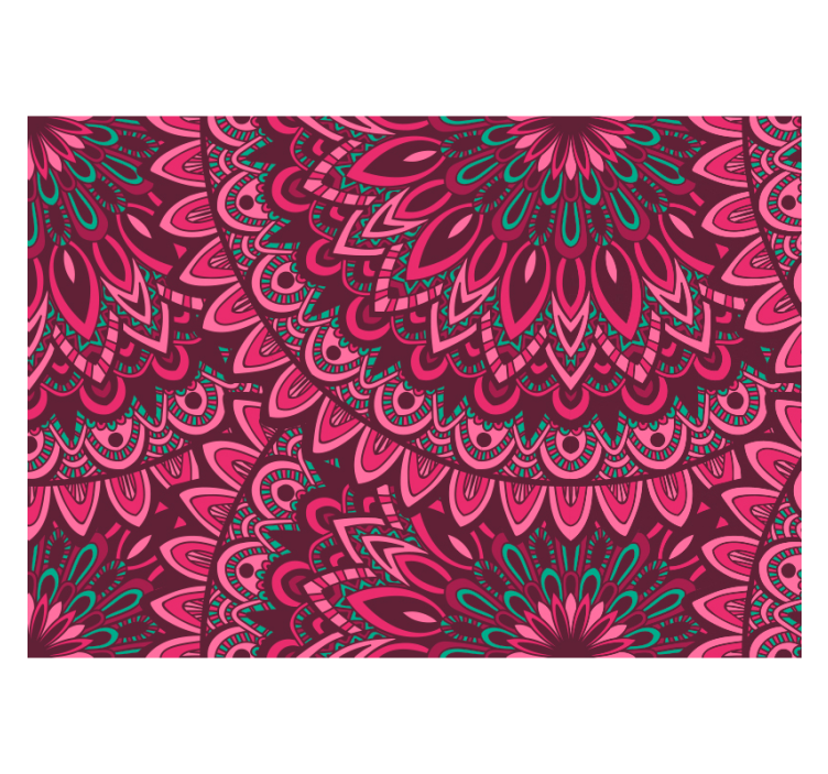 Virágos mandala zen falfestmény - TenStickers