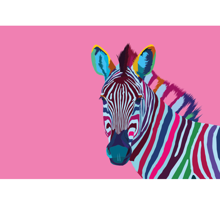 Zebra pop art állat falfestmény - TenStickers