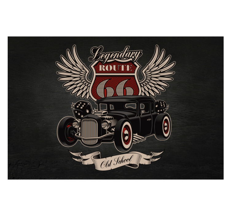 Szerviz útvonal autó falfestmény - TenStickers