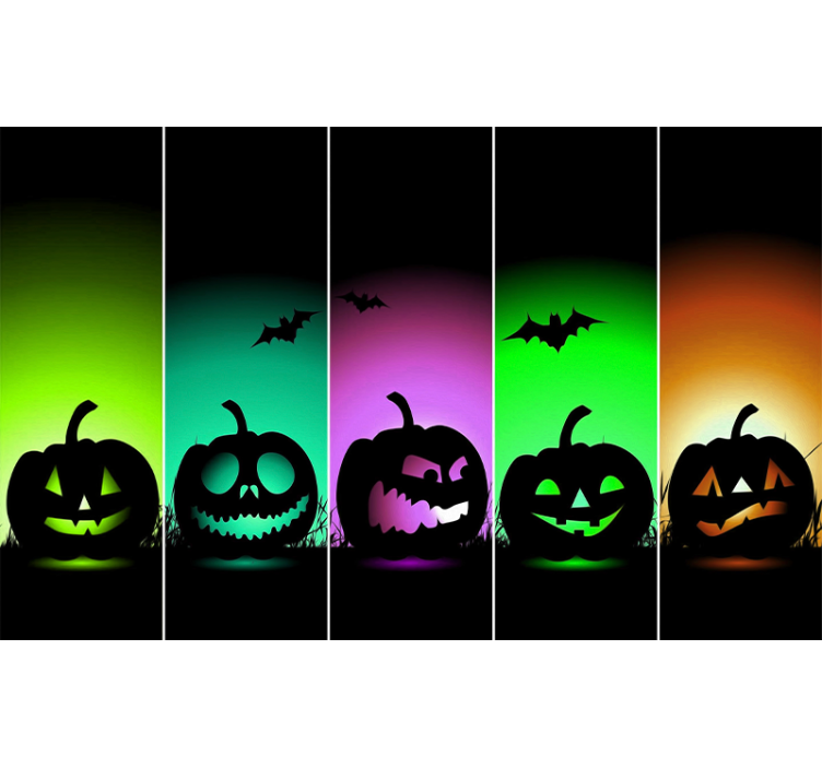 Halloweeni tök arcok Falfestmények Halloween - TenStickers