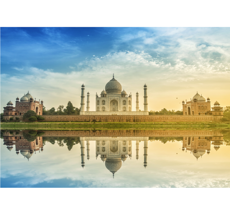 Taj mahal tükörkép városi falfestmény - TenStickers