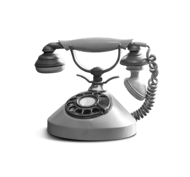 Retro telefon közeli kép Nappali fototapéta - TenStickers