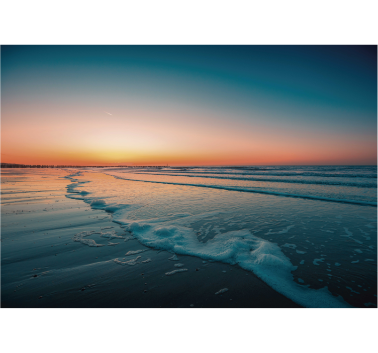 Naplemente óceán hullámai Természeti falikárpitok - TenStickers