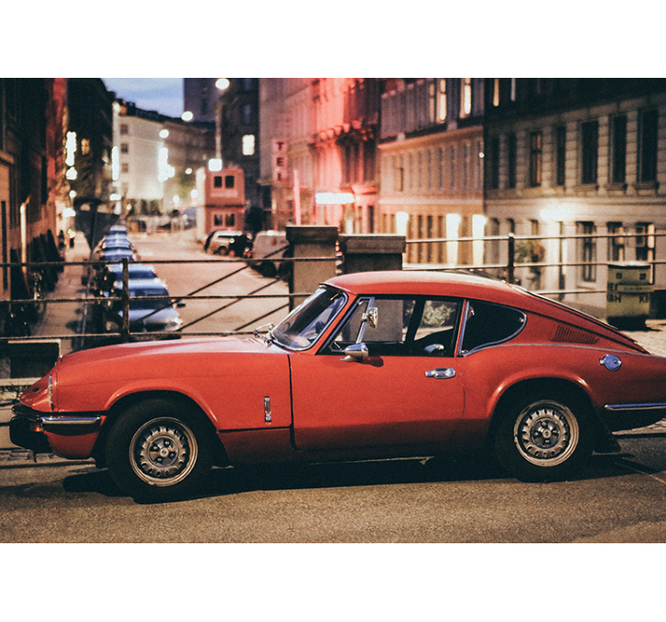 Időtlen bíbor autó Jármű falfestmények - TenStickers