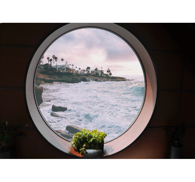 Tengerparti hullámok táj falfestmények - TenStickers