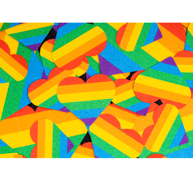 Színes szív minták Szerelem fototapéta - TenStickers