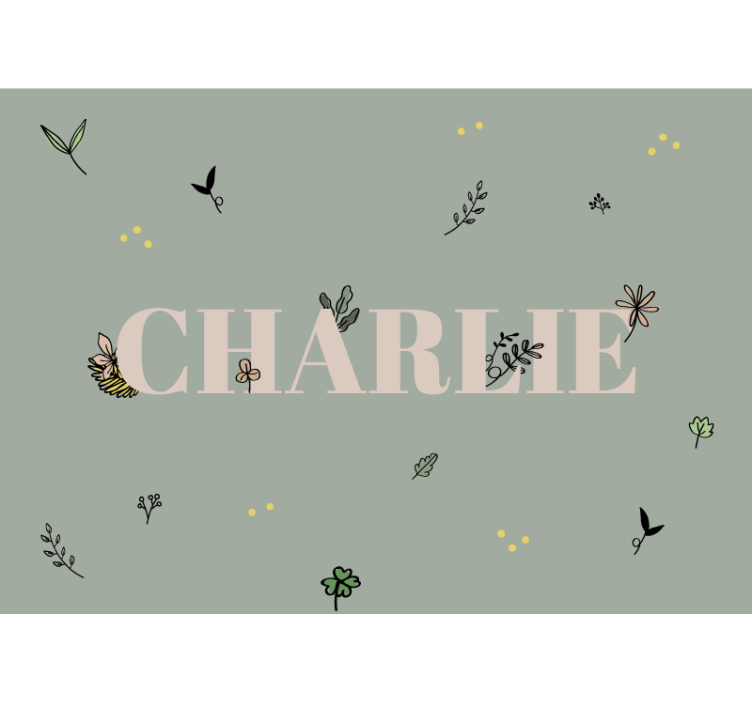 Virágos név design Gyermek hálószoba fototapéta - TenStickers