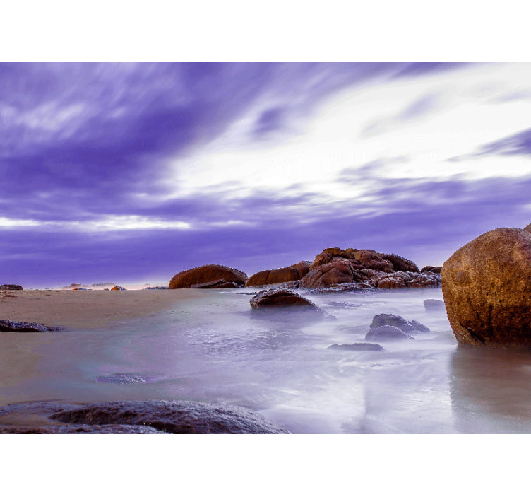 Hegyi falfestmények - sziklás tengerparti táj - TenStickers