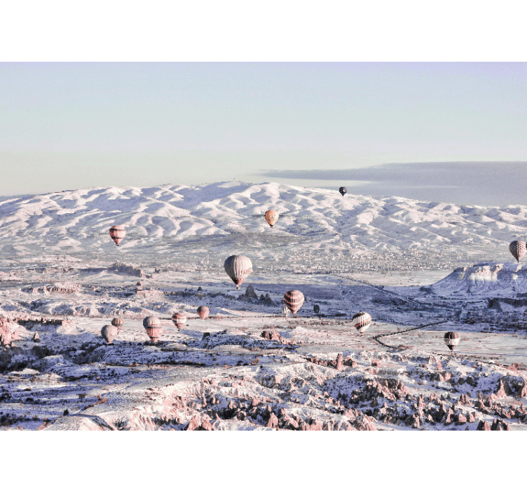 Hőlégballonok tájképe Táj falfestmények - TenStickers