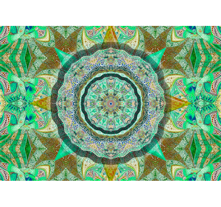 Smaragd fantasy mandala falfestmény - TenStickers