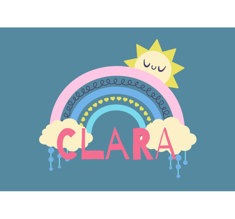 Vidám szivárvány téma gyermek hálószoba falfestmények - TenStickers