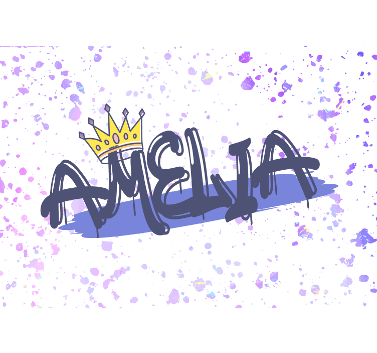 Lány graffiti egy korona városi művészet falfestmény - TenStickers