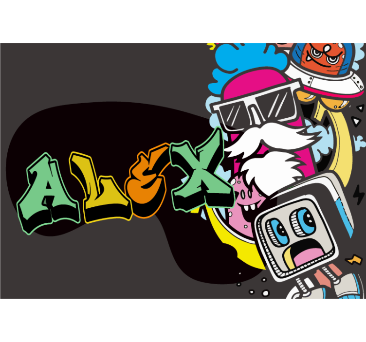 Színes karakter művészet városi művészet falfestmények - TenStickers