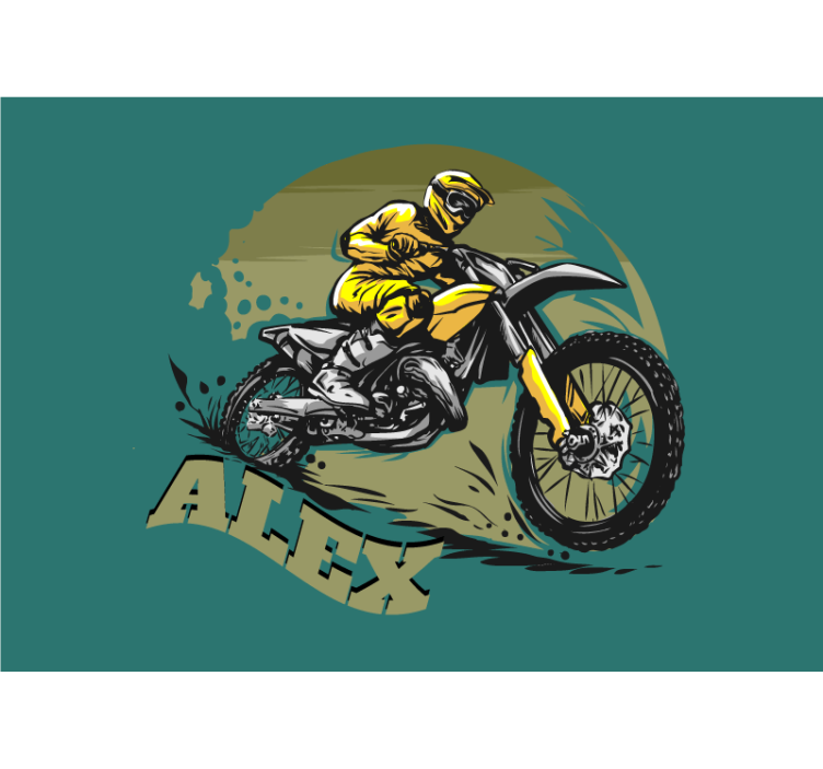 Motocross versenyző akció jármű falfestmények - TenStickers