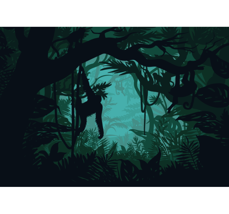 Vibráló dzsungel táj falfestmények - TenStickers