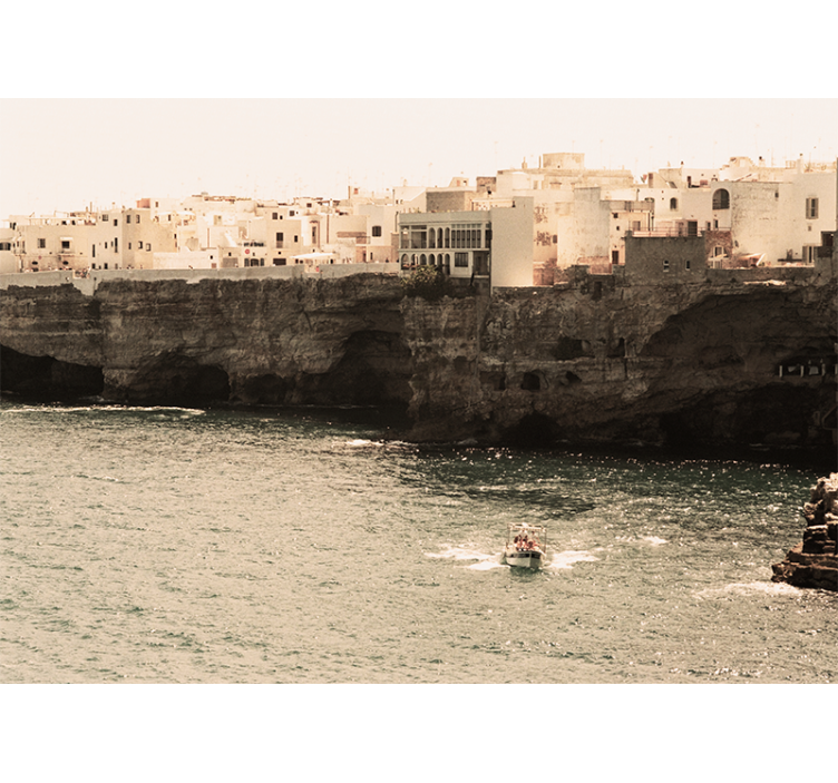 Polignano tengeri táj a tengeri falfestmény alatt - TenStickers