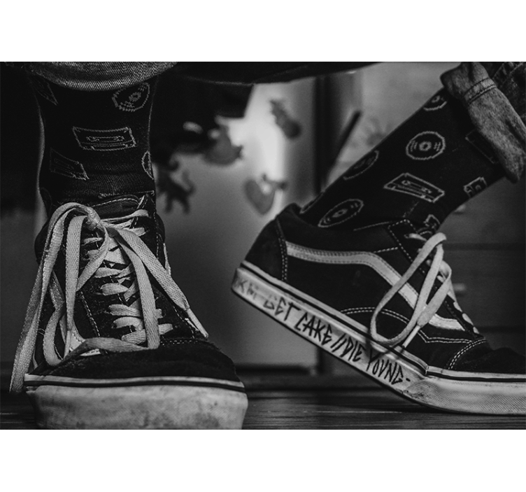 Kazettás magnó zokni Zenei témájú falfestmények - TenStickers