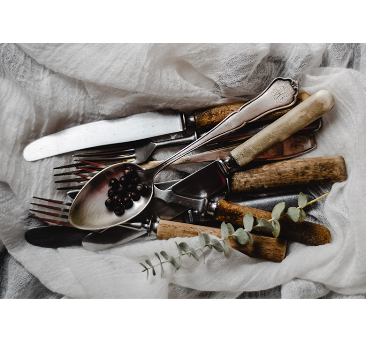 Szüreti edényegyüttes Fotomural Konyha - TenStickers