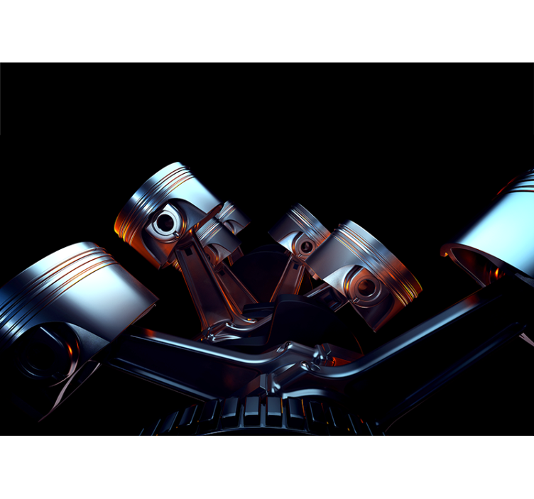 Jármű falfestmények - motorkomponens részletek - TenStickers