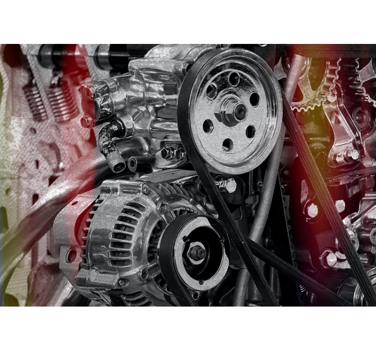 Autómotor az autó falfestményéből - TenStickers