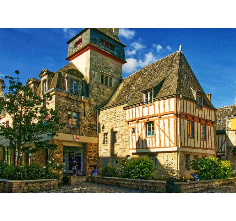 Városi falfestmény - történelmi francia építészet - TenStickers