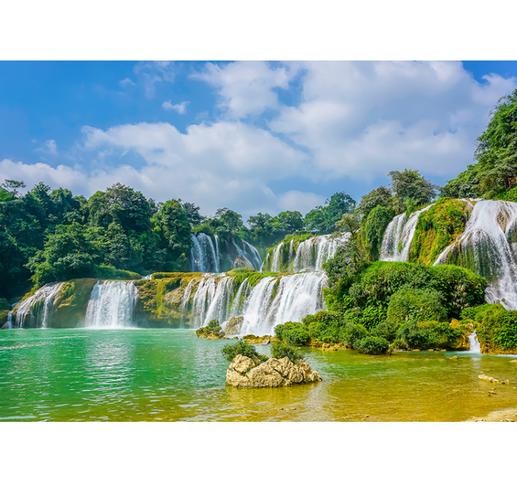 3d trópusi vízesés 3d falfestmény - TenStickers