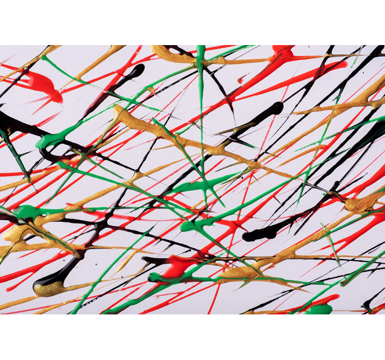 Energiával teli ecsetvonások - absztrakt falfestmények - TenStickers