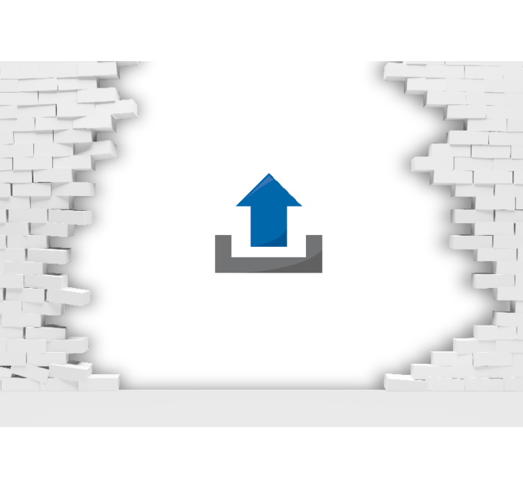 Törött fal 3d tégla fotó egyedi falfestmény - TenStickers