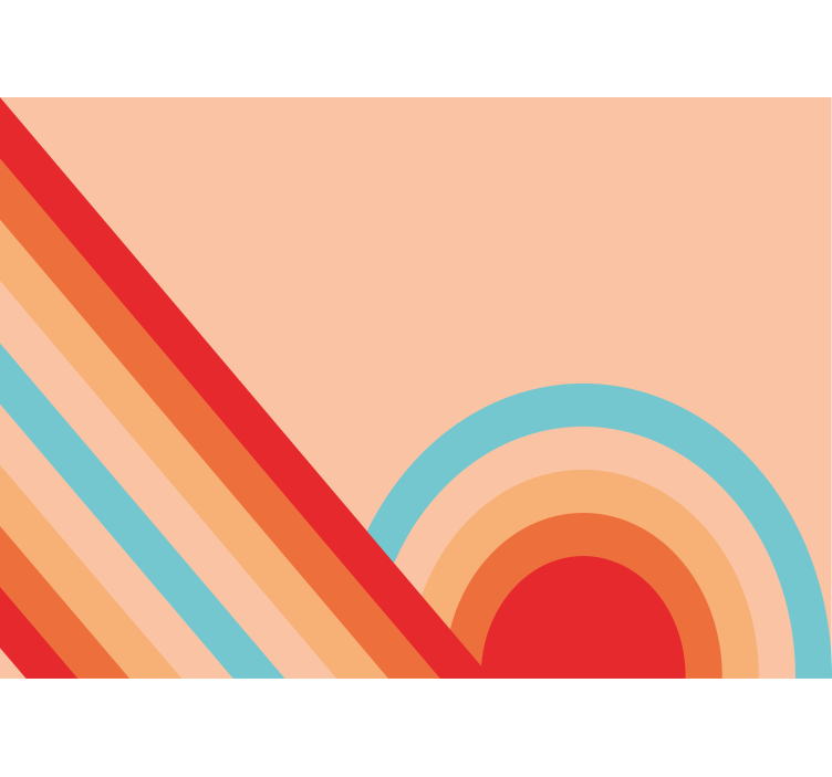 Retro geometrikus minták textúra és a minta falfestmények - TenStickers