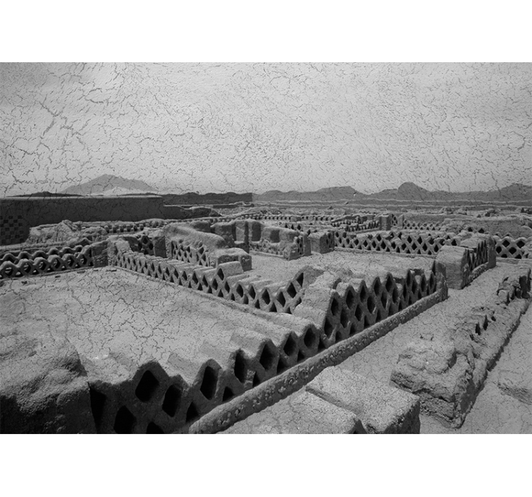 Sivatagi falfestmények sivatagi táj sziluettje - TenStickers