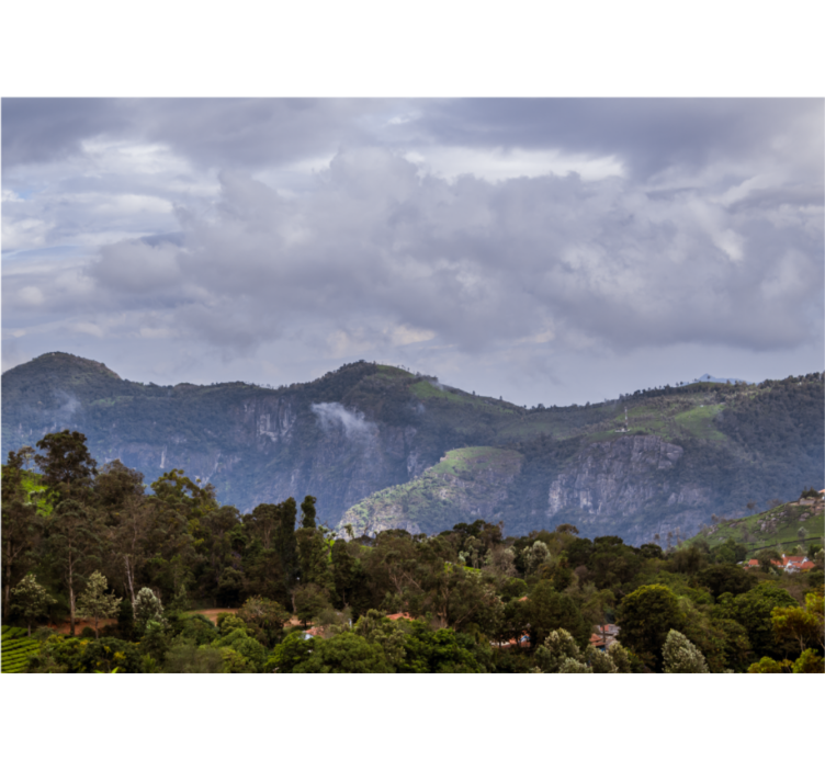 Nyugodt hegyi kilátás táj falfestmények - TenStickers