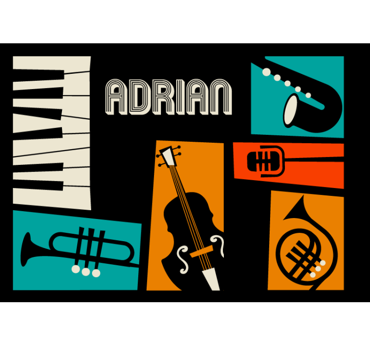 Vibráló zenei eszközök zenei témájú falfestmények - TenStickers