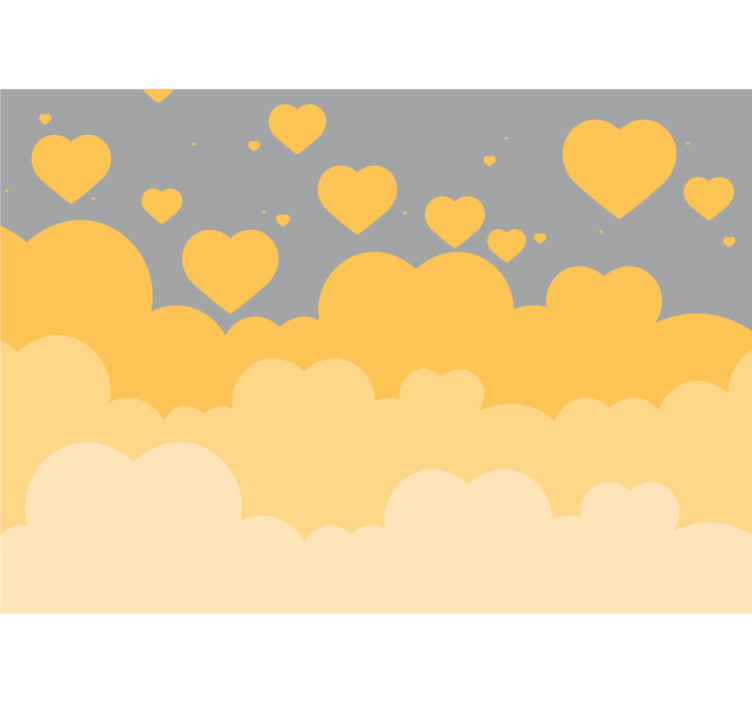 Lebegő szív minták Szerelem fototapéta - TenStickers