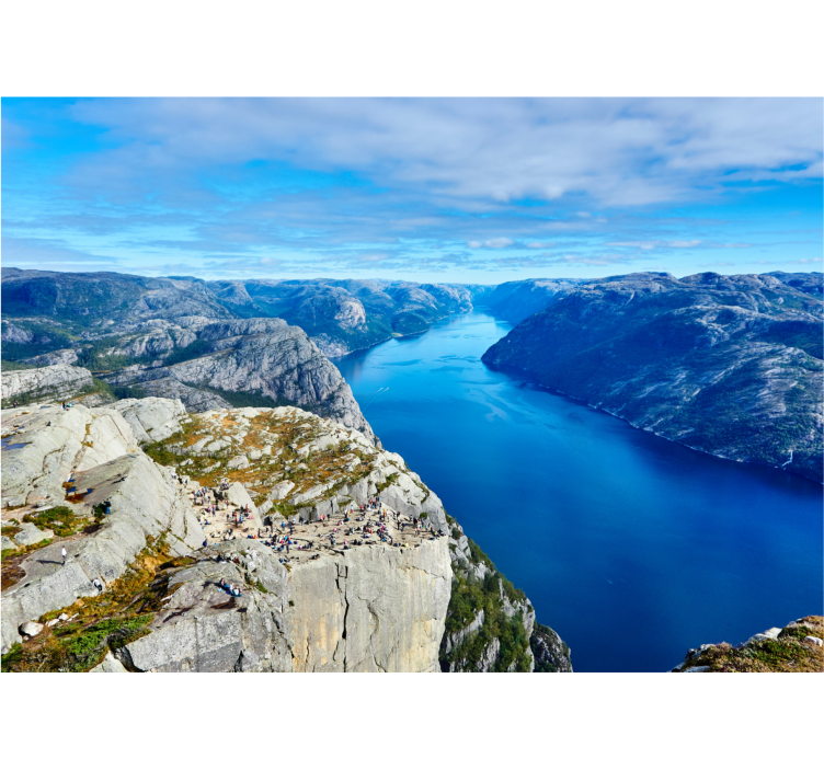 Festői fjord kilátás Táj fototapéta - TenStickers