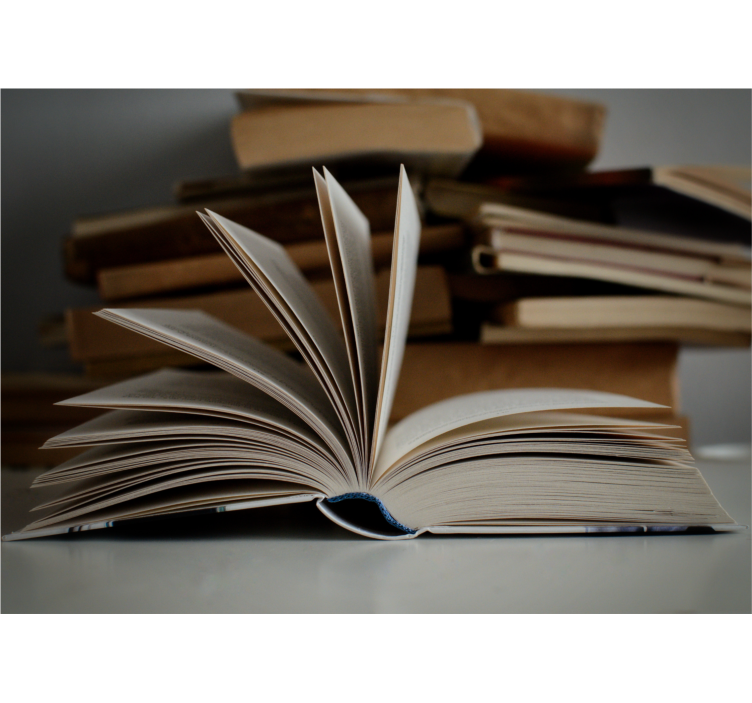 Nyitott könyv vintage falfestmény - TenStickers