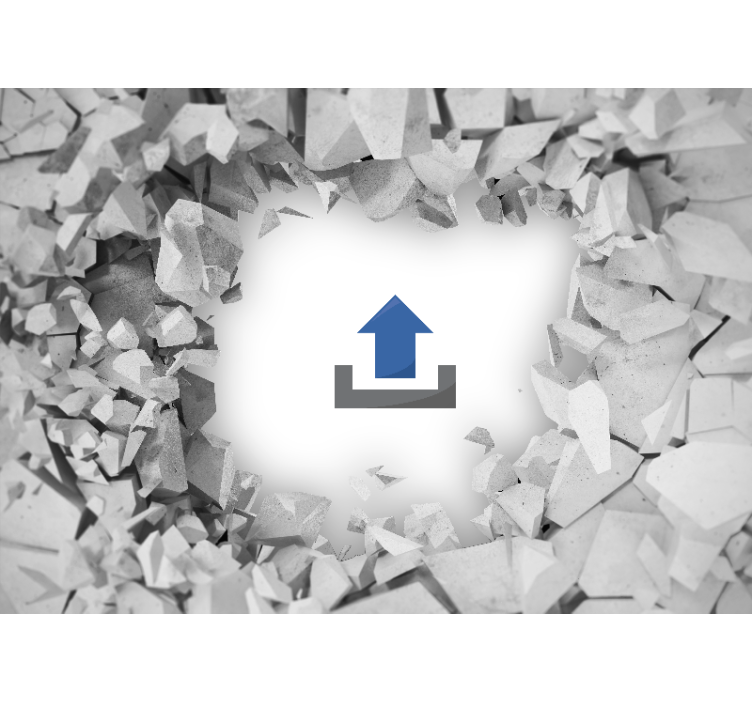 Törött beton fényképes egyedi falfestménnyel - TenStickers