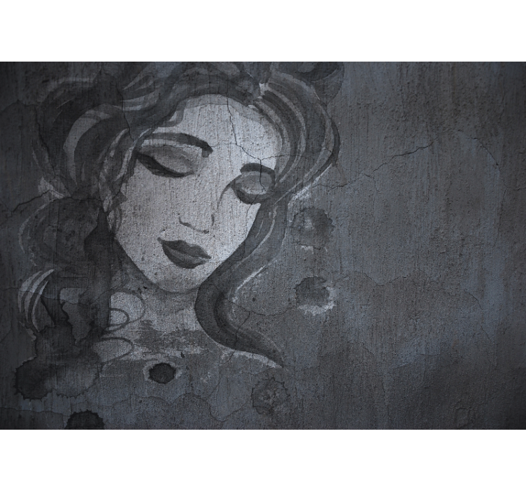 Elegáns női portré művészeti falfestmények - TenStickers