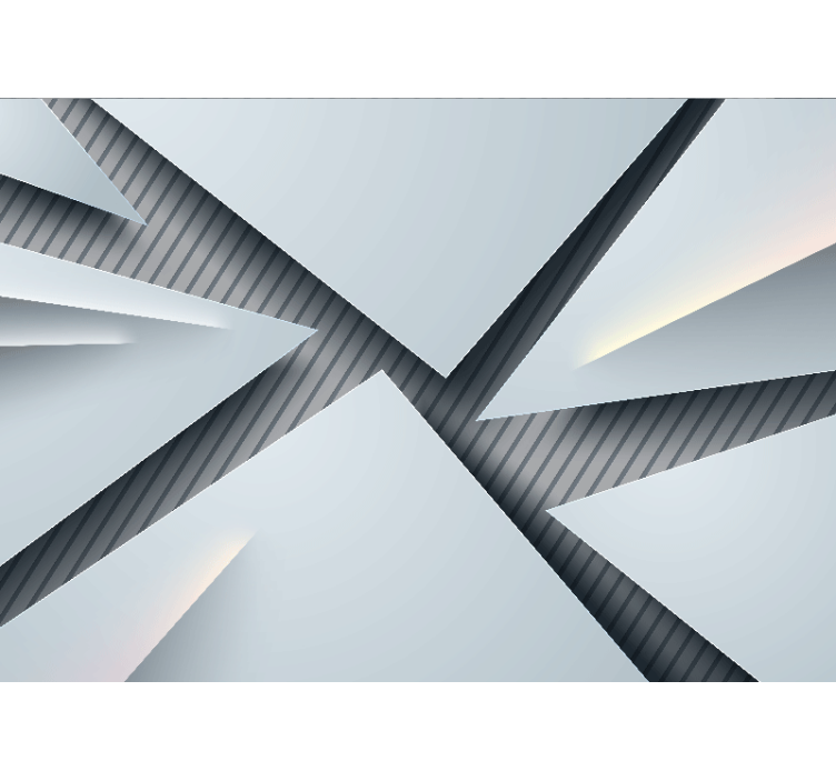 Fehér összetört darabok 3d falfestmény - TenStickers