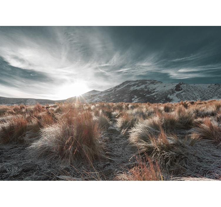 Hegyi napfelkeltés táj falfestmények - TenStickers