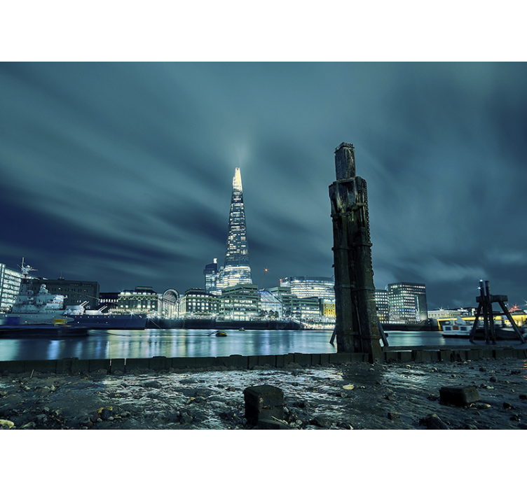 Londoni falfestmények - shard torony éjjel - TenStickers