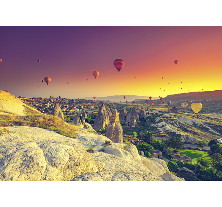 Cappadocia légballon táj falfestmények - TenStickers