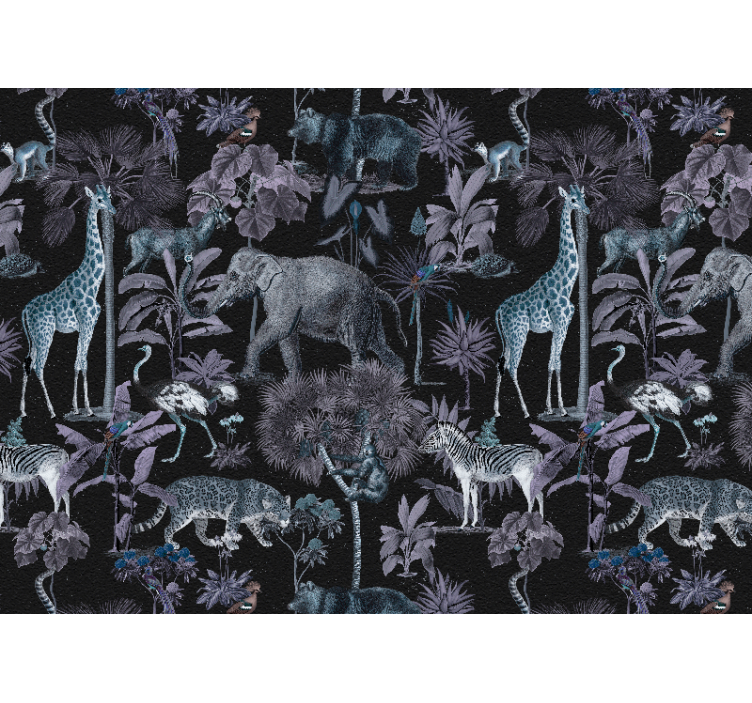 Állati falfestmények - vadon élő állatok tája - TenStickers