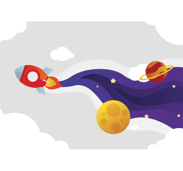 Fantázia falfestmények Űrhajók és Égi testek - TenStickers