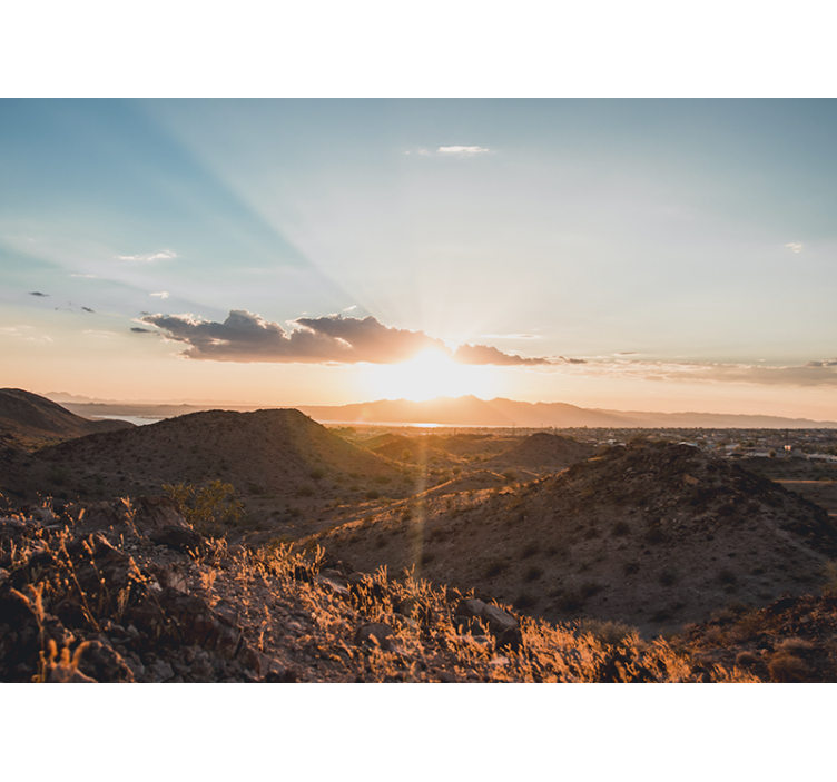 Naplemente kilátás Sivatagi fototapéta - TenStickers