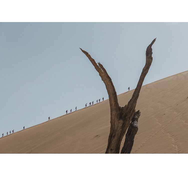 Dűne túrázók sziluettje Sivatagi fototapéta - TenStickers